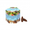 Ručne šúľané
Vôňa: kokos
Obsah balenia: 40 kužeľov
Obsah kartónu: 12 balení
Hmotnosť kartónu: +/- 1.500 g
Vyrobené: India