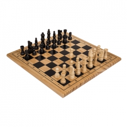 ŠACHY s drevenou šachovnicou